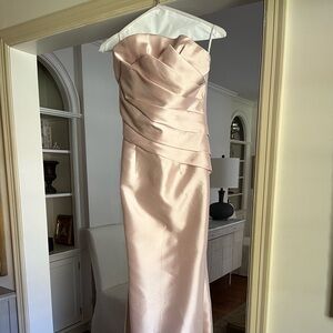 Elegant Frascara Light Pink Strapless Evening Gown